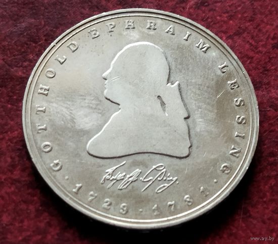 Германия 5 марок, 1981 200 лет со дня смерти Готхольда Эфраима Лессинга
