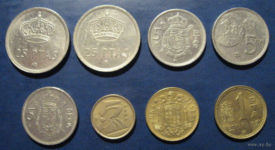 Испания, набор из 8 монет