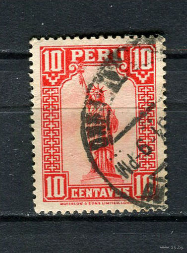 Перу - 1932/1934 - Статуя Свободы, Нью-Йорк 10С - [Mi.279] - 1 марка. Гашеная.  (Лот 52BZ)