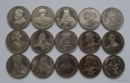 Польша Набор Короли 1979-1994 15 монет