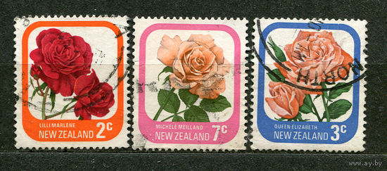 Цветы. Розы. Новая Зеландия. 1975. Серия 3 марки