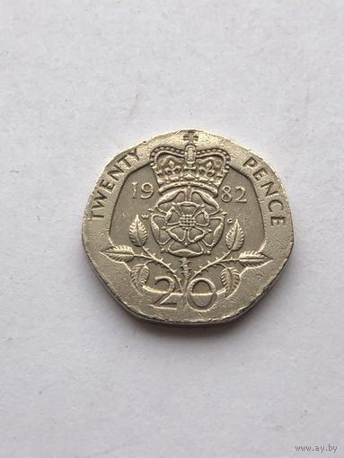 20 пенсов, 1982 г., Великобритания