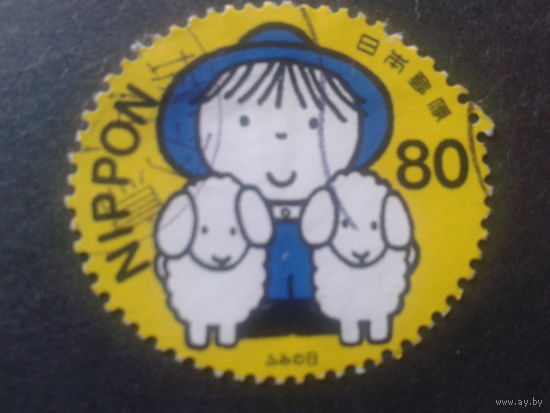 Япония 2002 день марки овечки