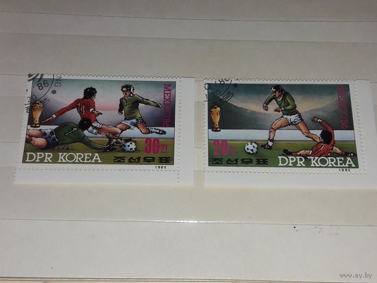 Корея КНДР 1985 Спорт. Футбол. 2 марки