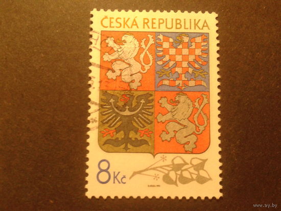 Чехия 1993 марка из блока , гос герб