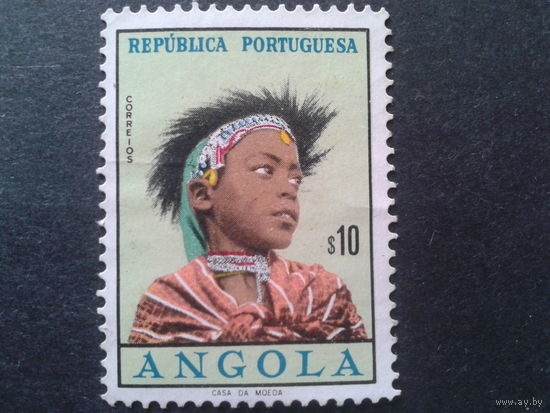 Ангола, колония Португалии 1961 женская прическа