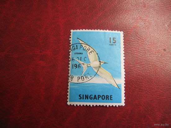 Марка Светлая крачка 1962 год Сингапур