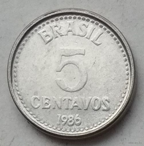 Бразилия 5 сентаво 1986 г.