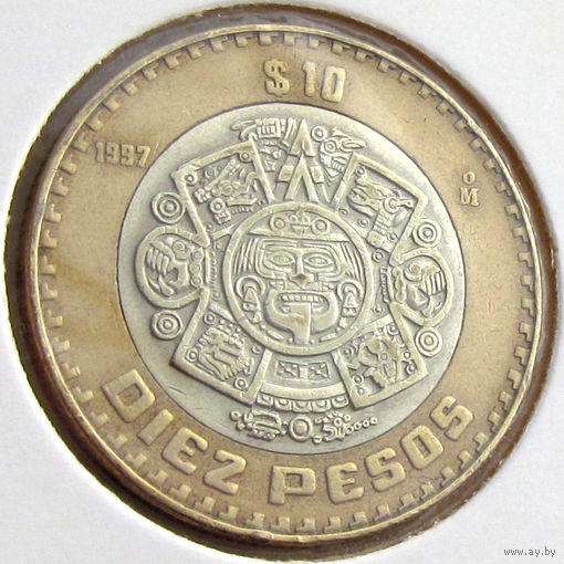 Мексика, 10 песо 1997 года, KM#616
