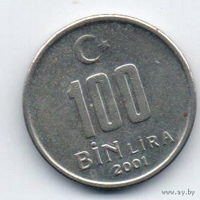 ТУРЕЦКАЯ РЕСПУБЛИКА  100000 ЛИР  2001