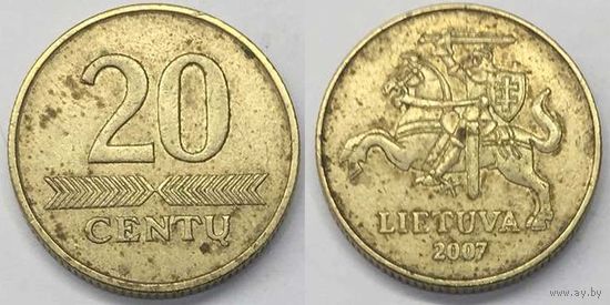 20 центов Литва 2007