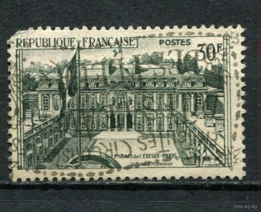 Франция - 1959 - Архитектура 30Fr - [Mi.1232] - 1 марка. Гашеная.  (Лот 38BC)