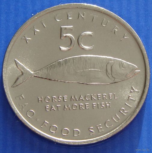 Намибия. 5 центов 2000 год КМ#16 "F.A.O. Конская макрель"