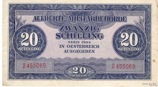 Союзная оккупация Австрии, 20 шиллингов, 1944 г.