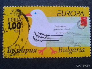 Болгария 2008 Европа Mi-2,0 евро гаш. марка из буклета