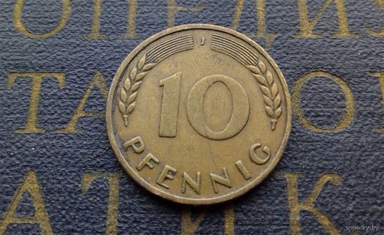 10 пфеннигов 1950 (J) Германия ФРГ #11
