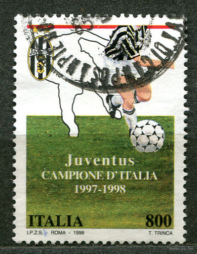 Ювентус - чемпионы Италии. Футбол. Италия. 1998. Полная серия 1 марка