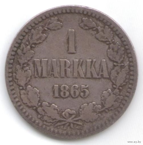 1 марка 1865 год (для Финляндии) _состояние VF+