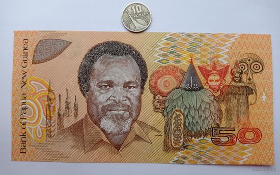 Werty71 Папуа Новая Гвинея 50 кина 1989 UNC банкнота