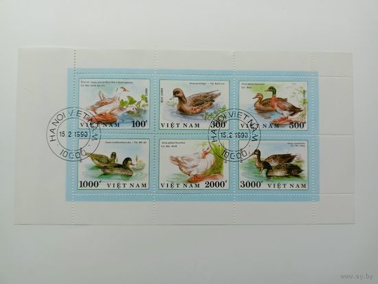 Вьетнам 1990. Утки. Малый лист