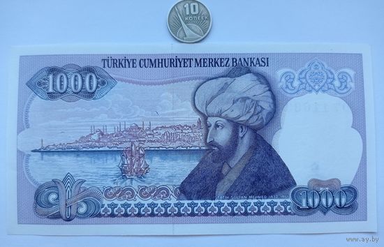 Werty71 Турция 1000 Лир 1986 UNC банкнота 1970