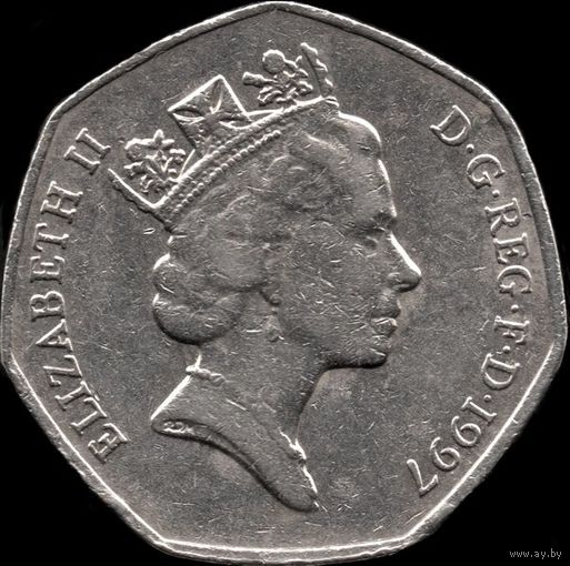 Великобритания 50 пенсов 1997 г. КМ#940.2 (4-11)