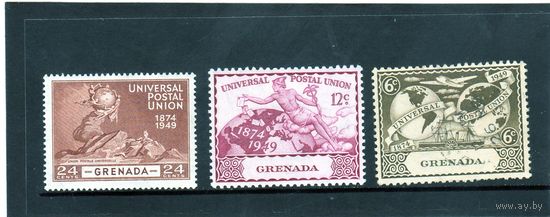 Гренада.Ми-140,141,142.U.P.U. (Всемирный почтовый союз), 75-летие. 1949