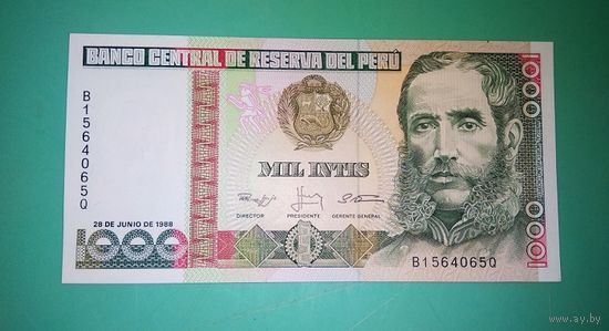 Банкнота 1 000 инти  Перу 1988 г.
