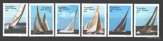 Гренадины и Сент-Винсент. 1988. Транспорт. Корабли. Яхты