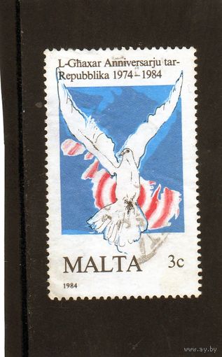Мальта.Ми-716. Голубь мира. 10-летие республики.1984