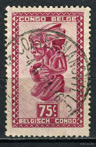 Бельгийское Конго - 1947/1950 - Искусство 75С - [Mi.270] - 1 марка. Гашеная.  (Лот 38EX)-T25P1