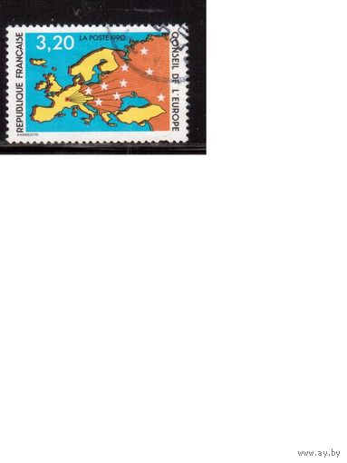 Франция-1990 (Мих.48) , гаш., Служ. марки