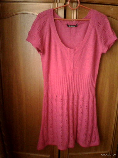 Розовое платье туника,42-44 р