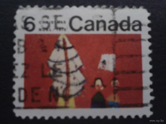 Канада 1970 Рождество, детский рисунок