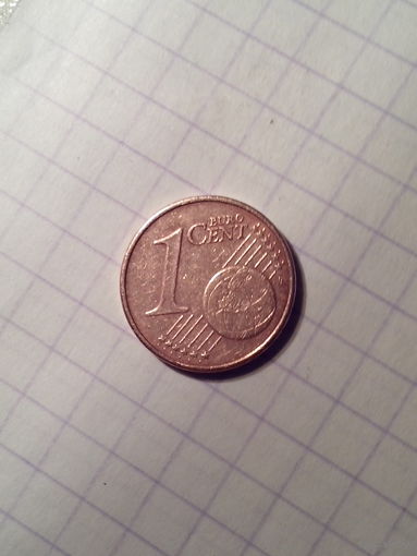 1 евроцент 2002 г.(J) Германия.