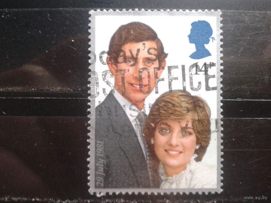Англия 1981 Принц Чарльз и леди Диана Михель-1,5 евро гаш
