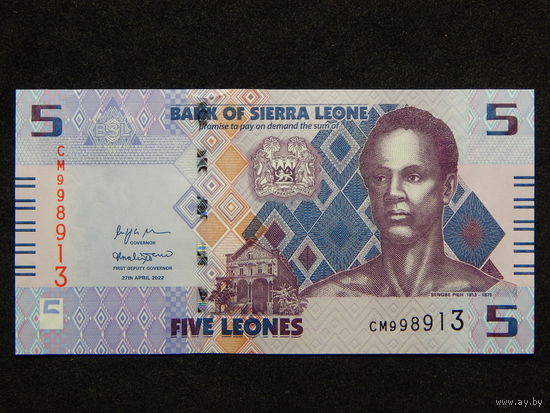 Сьерра-Леоне 5 леоне 2022г.UNC