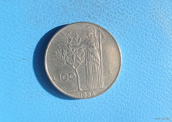 Италия 100 лир 1956 год редкий год