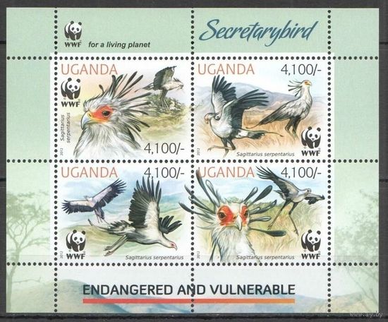2012 Уганда 3000-3003KL WWF / Птицы 16,00 евро