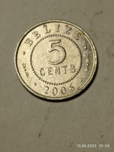Белиз 5 центов 2006 года .