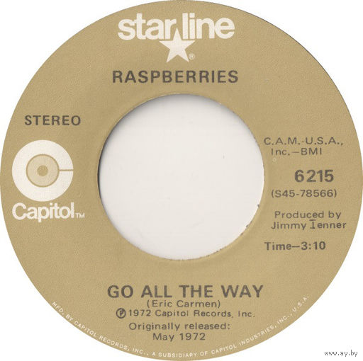 Raspberries, Go All The Way / Tonight, SINGLE 1972