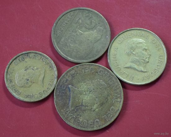 Уругвай 4 монеты