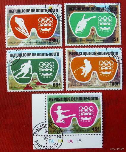 Верхняя Вольта. Спорт. Олимпиада 1976. ( 5 марок ) 1975 года. 5-14.