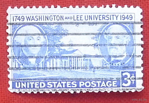 США. Университет Вашингтона и Ли. ( 1 марка ) 1949 года. 6-14.