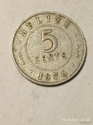 Белиз 5 центов 1976 года .