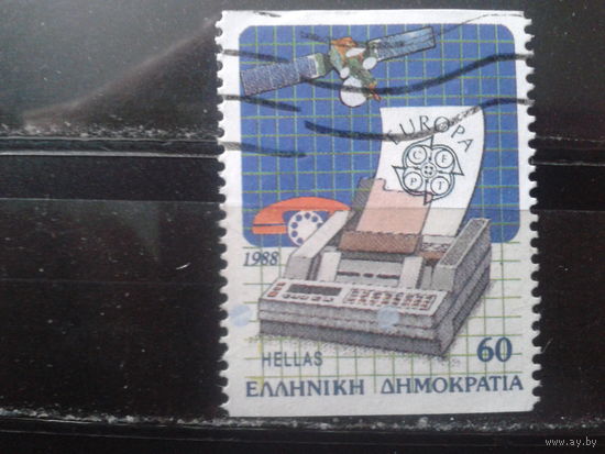 Греция 1988 Европа, транспорт и коммуникации, спутник  Михель-2,5 евро гаш