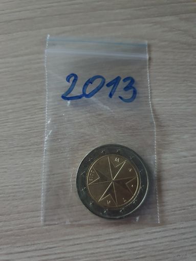 2 евро 2013 год, Мальта регулярная, UNC