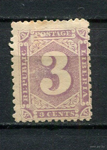 Либерия - 1886/1899 - Цифры 3С - [Mi.20] - 1 марка. MH.  (LOT At26)