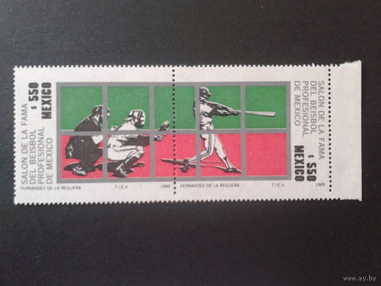Мексика 1989 Бейсбол сцепка Mi-7,0 евро