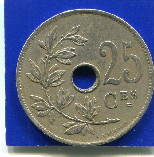 Бельгия 25 сантимов 1927 BELGIQUE